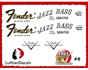 Fender Jazz Decals